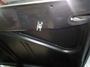 Clip for attaching the spare wheel cover.