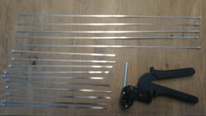 Edelstahl Kabelbinder Set mit Zange für HA Manschetten – Bild 1